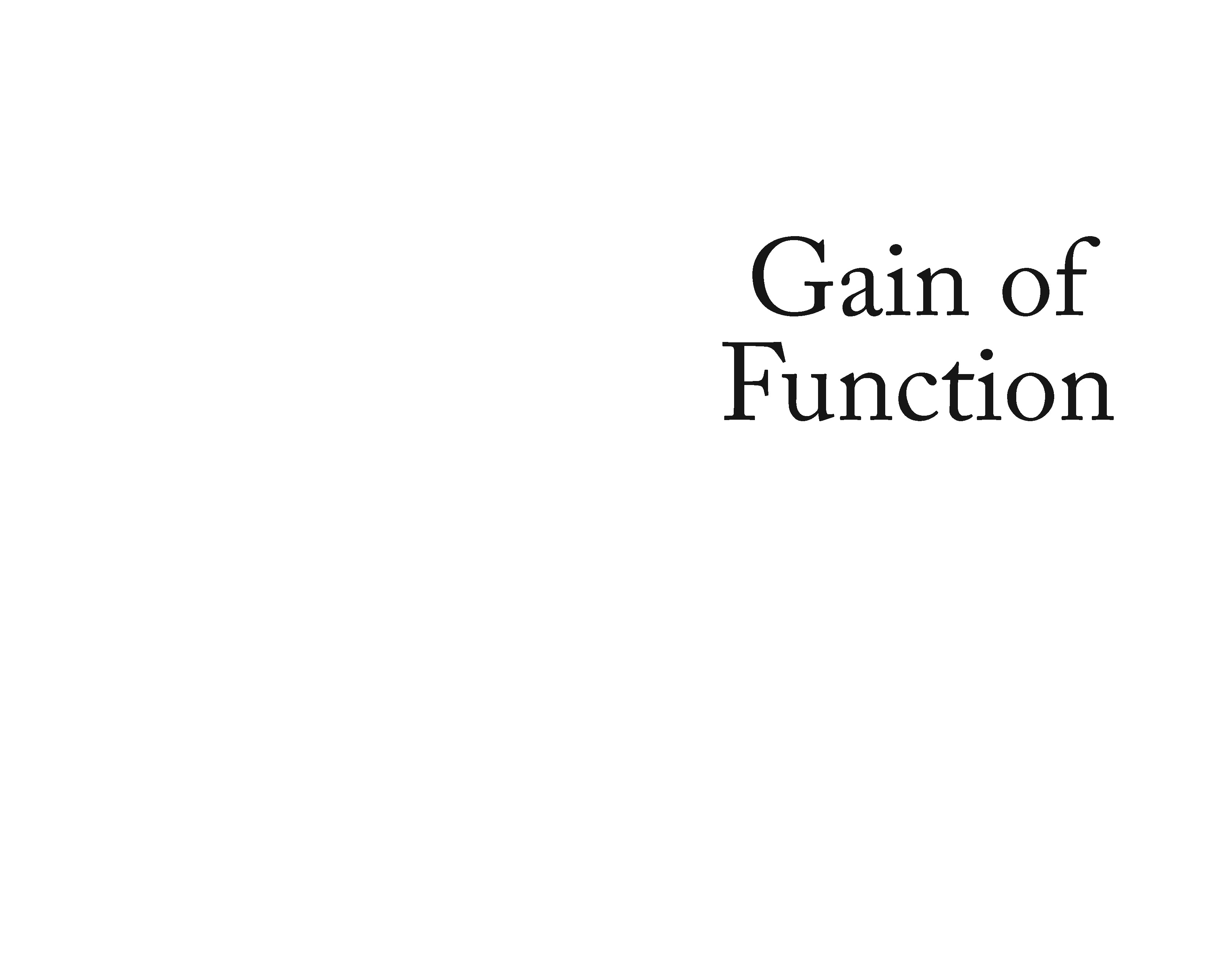 Peter Hague – Gain of Function