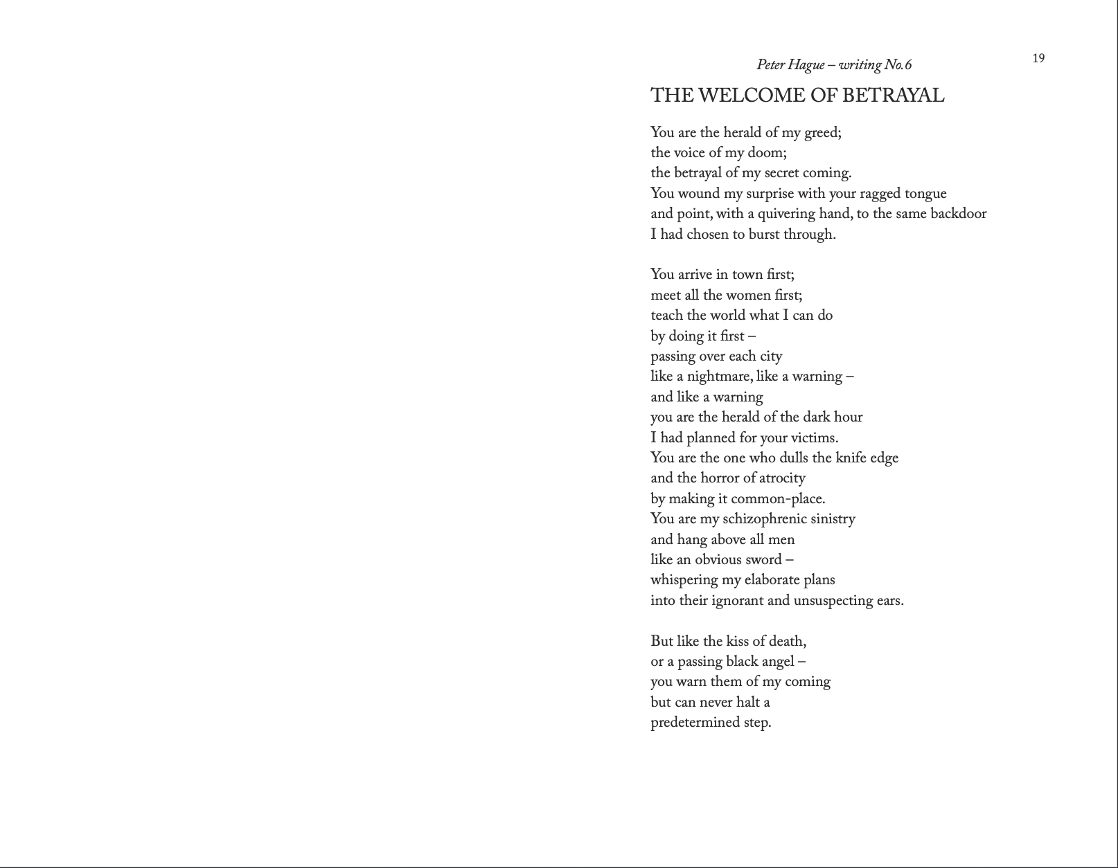 Peter Hague –  'The Momentary Clock'